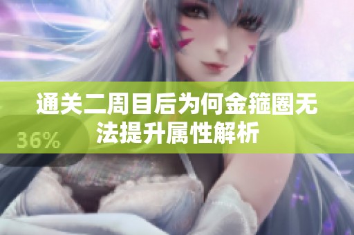 通关二周目后为何金箍圈无法提升属性解析
