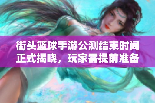 街头篮球手游公测结束时间正式揭晓，玩家需提前准备
