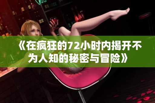 《在疯狂的72小时内揭开不为人知的秘密与冒险》