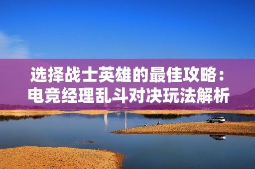 选择战士英雄的最佳攻略：电竞经理乱斗对决玩法解析