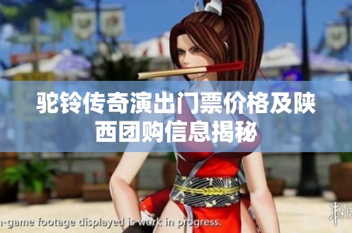 驼铃传奇演出门票价格及陕西团购信息揭秘