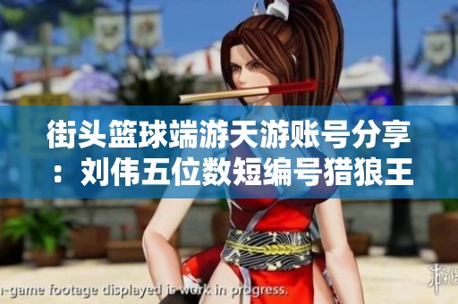 街头篮球端游天游账号分享：刘伟五位数短编号猎狼王SG