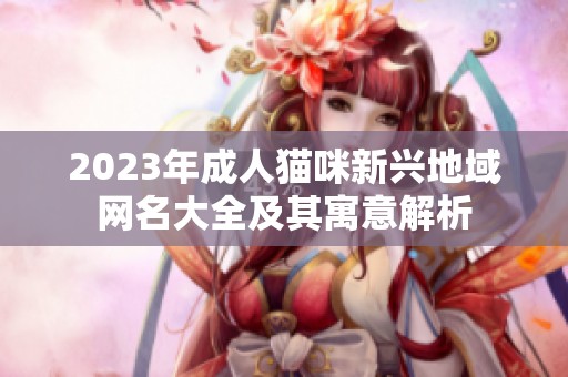 2023年成人猫咪新兴地域网名大全及其寓意解析