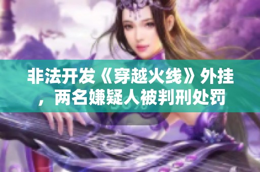 非法开发《穿越火线》外挂，两名嫌疑人被判刑处罚
