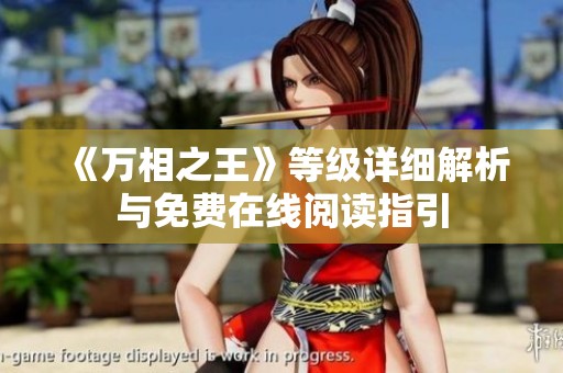 《万相之王》等级详细解析与免费在线阅读指引