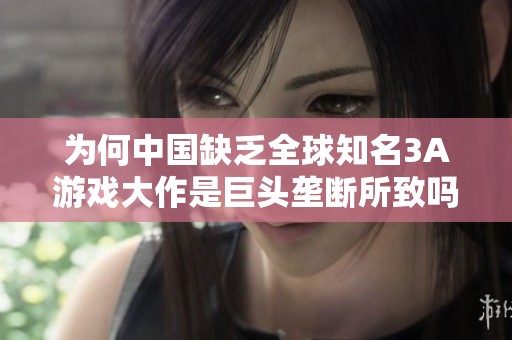 为何中国缺乏全球知名3A游戏大作是巨头垄断所致吗