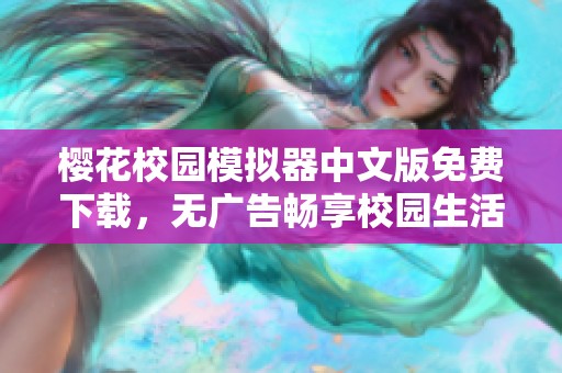 樱花校园模拟器中文版免费下载，无广告畅享校园生活体验