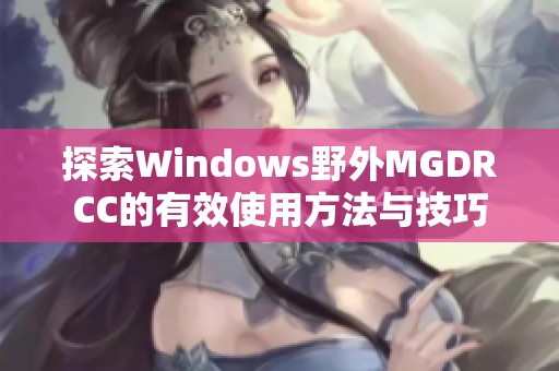 探索Windows野外MGDRCC的有效使用方法与技巧