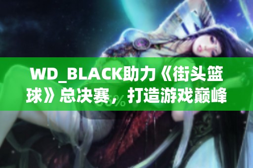 WD_BLACK助力《街头篮球》总决赛，打造游戏巅峰对决体验