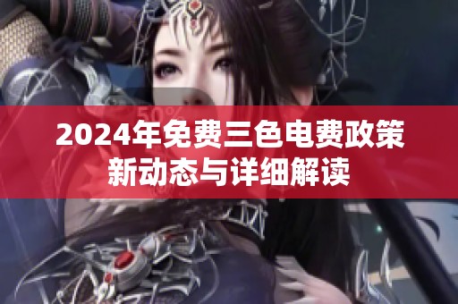2024年免费三色电费政策新动态与详细解读