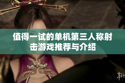 值得一试的单机第三人称射击游戏推荐与介绍