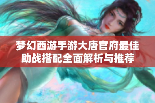 梦幻西游手游大唐官府最佳助战搭配全面解析与推荐