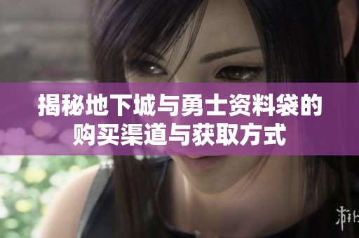 揭秘地下城与勇士资料袋的购买渠道与获取方式