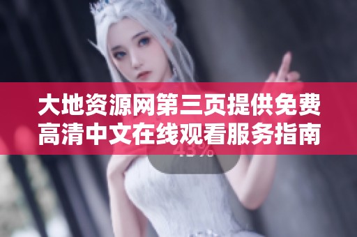 大地资源网第三页提供免费高清中文在线观看服务指南