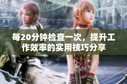 每20分钟检查一次，提升工作效率的实用技巧分享