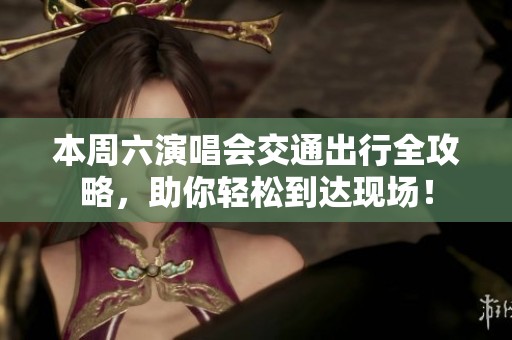 本周六演唱会交通出行全攻略，助你轻松到达现场！