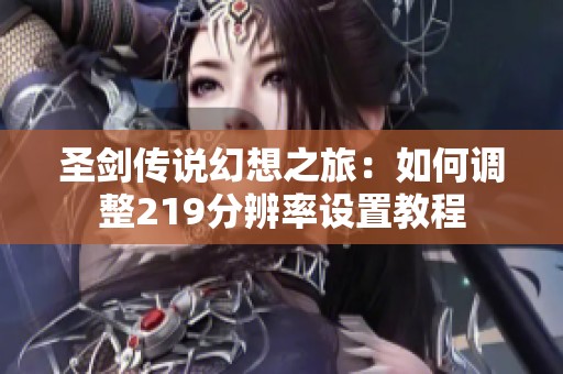 圣剑传说幻想之旅：如何调整219分辨率设置教程