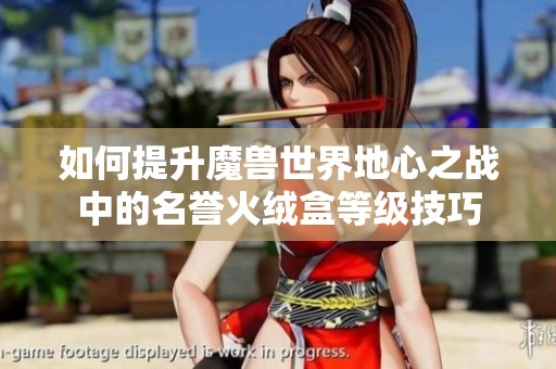 如何提升魔兽世界地心之战中的名誉火绒盒等级技巧