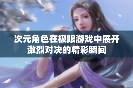 次元角色在极限游戏中展开激烈对决的精彩瞬间