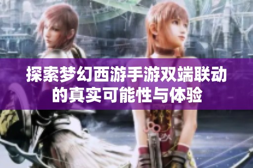 探索梦幻西游手游双端联动的真实可能性与体验