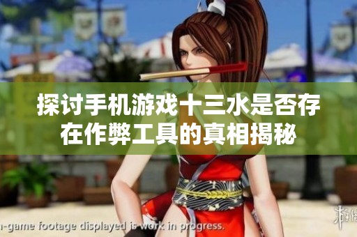 探讨手机游戏十三水是否存在作弊工具的真相揭秘