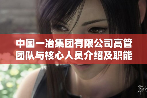 中国一冶集团有限公司高管团队与核心人员介绍及职能解析