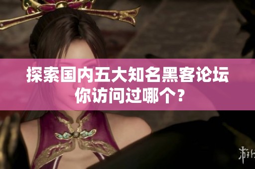 探索国内五大知名黑客论坛 你访问过哪个？