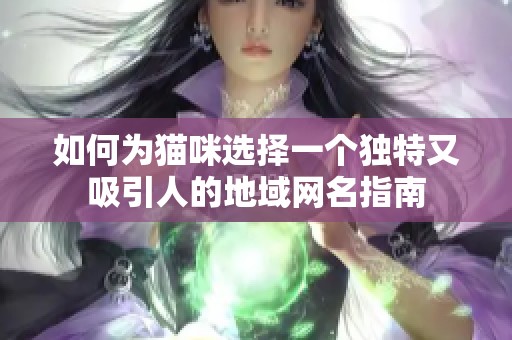 如何为猫咪选择一个独特又吸引人的地域网名指南