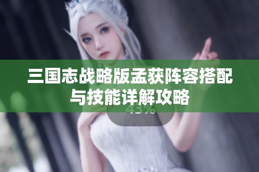 三国志战略版孟获阵容搭配与技能详解攻略