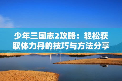 少年三国志2攻略：轻松获取体力丹的技巧与方法分享