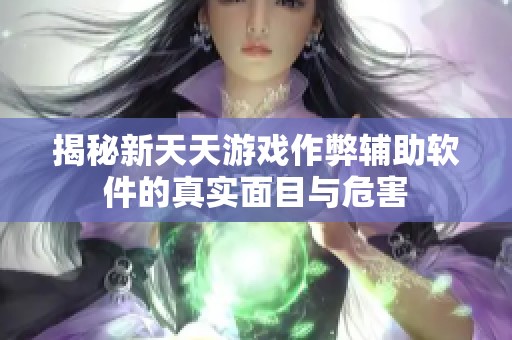 揭秘新天天游戏作弊辅助软件的真实面目与危害