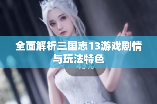 全面解析三国志13游戏剧情与玩法特色