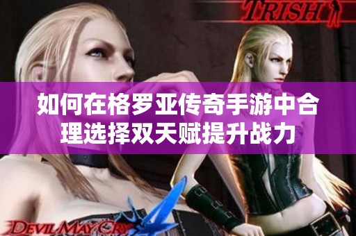 如何在格罗亚传奇手游中合理选择双天赋提升战力