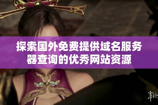 探索国外免费提供域名服务器查询的优秀网站资源