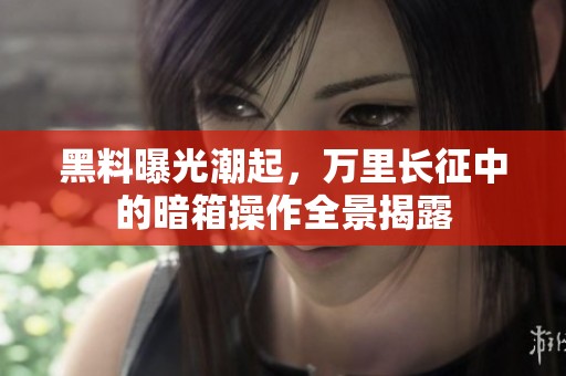 黑料曝光潮起，万里长征中的暗箱操作全景揭露