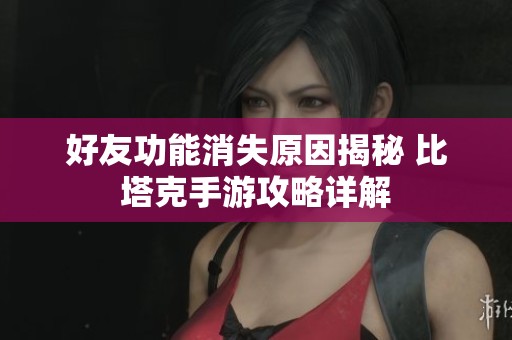 好友功能消失原因揭秘 比塔克手游攻略详解