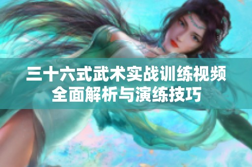 三十六式武术实战训练视频全面解析与演练技巧