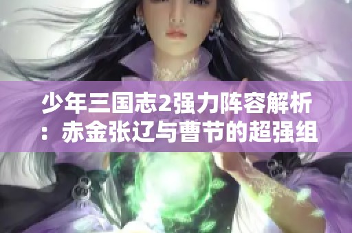 少年三国志2强力阵容解析：赤金张辽与曹节的超强组合