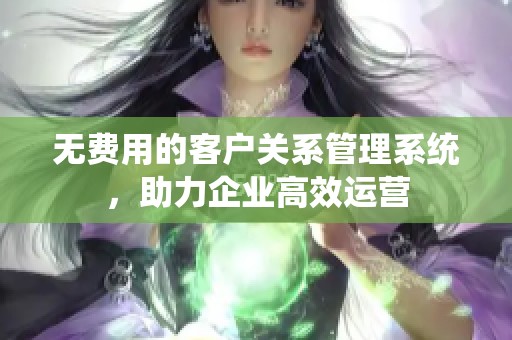 无费用的客户关系管理系统，助力企业高效运营