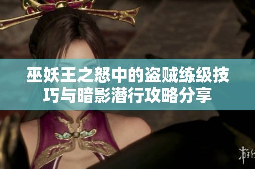 巫妖王之怒中的盗贼练级技巧与暗影潜行攻略分享