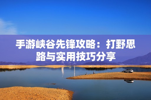 手游峡谷先锋攻略：打野思路与实用技巧分享