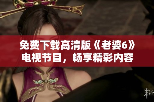 免费下载高清版《老婆6》电视节目，畅享精彩内容