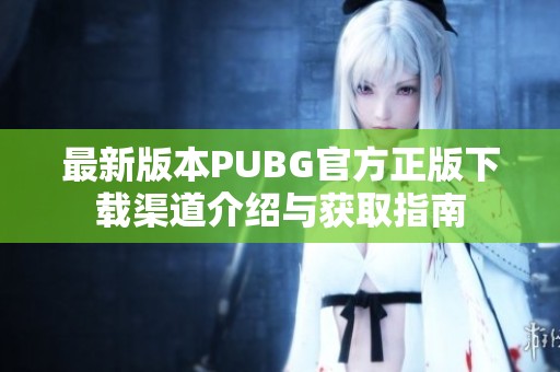 最新版本PUBG官方正版下载渠道介绍与获取指南