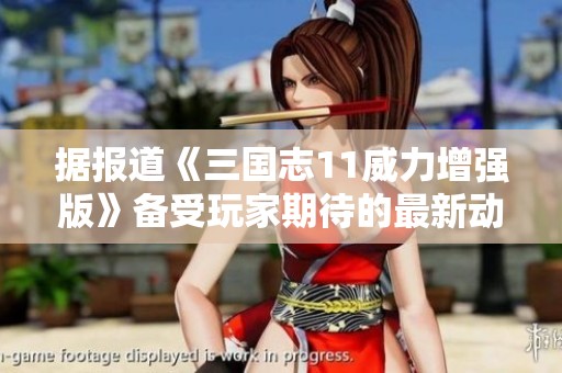 据报道《三国志11威力增强版》备受玩家期待的最新动态