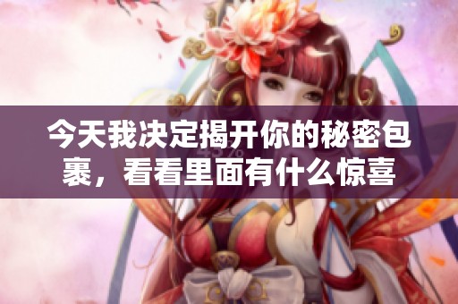 今天我决定揭开你的秘密包裹，看看里面有什么惊喜