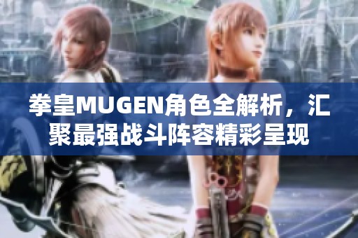 拳皇MUGEN角色全解析，汇聚最强战斗阵容精彩呈现