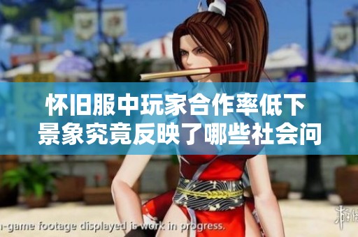 怀旧服中玩家合作率低下 景象究竟反映了哪些社会问题