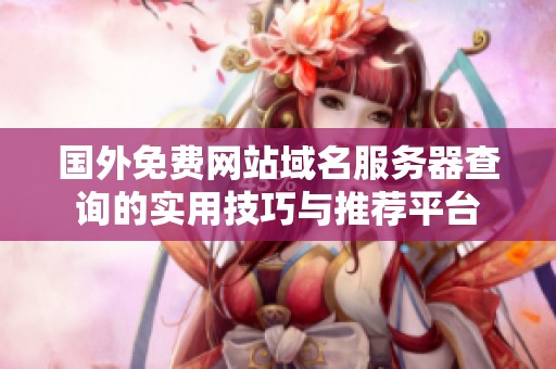 国外免费网站域名服务器查询的实用技巧与推荐平台