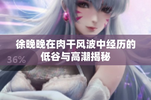 徐晚晚在肉干风波中经历的低谷与高潮揭秘