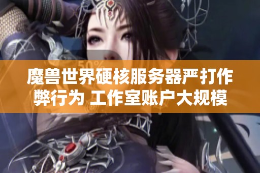 魔兽世界硬核服务器严打作弊行为 工作室账户大规模封禁
